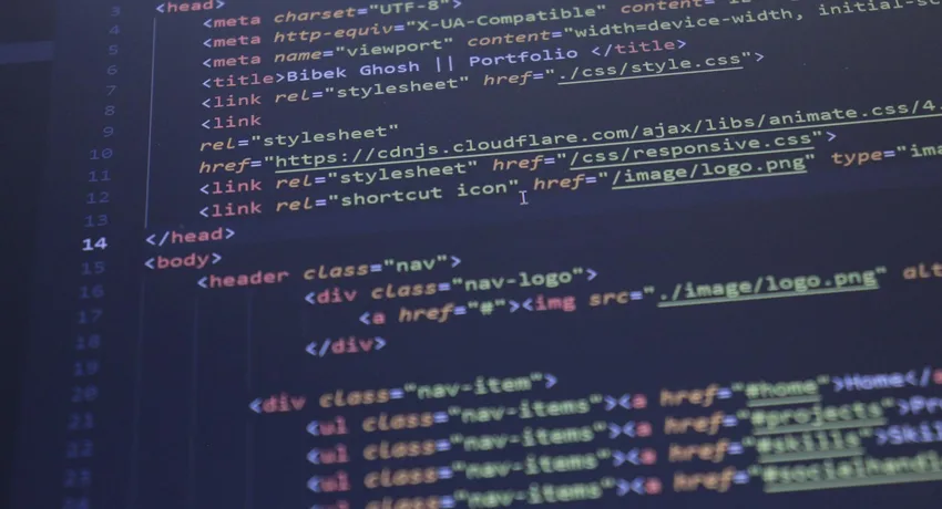 Front-end development interface showing brand identity elements and web design components