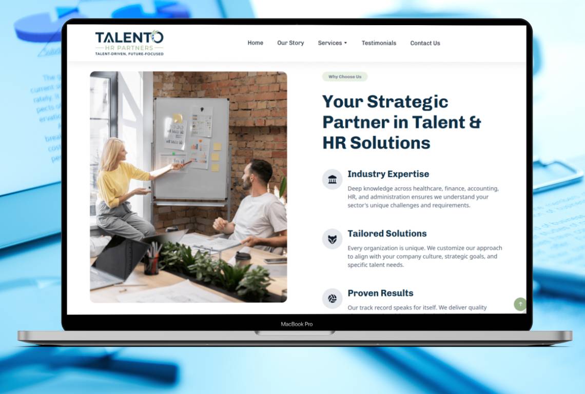 Talento website service pages
